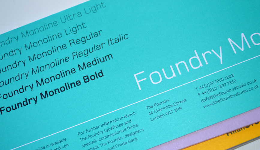 Foundry Monoline flyer front.